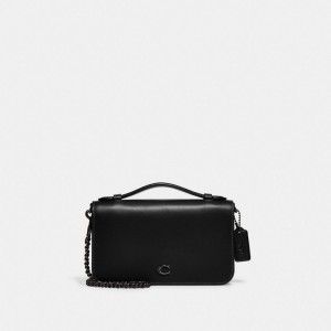 Black Coach Bea Pewter Women Crossbody Bags | SG_CH60417