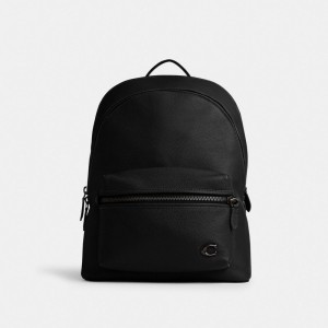 Black Coach Charter Polished Pebble Leather Women Backpacks | SG_CH67071