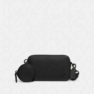 Black Coach Charter Slim Men Crossbody Bags | SG_CH41729