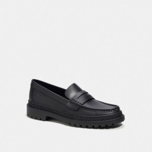 Black Coach Cooper Men Loafers | SG_CH19715