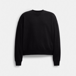 Black Coach Essential Crewneck Men T Shirts | SG_CH48318