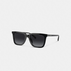 Black Coach Retro Square Men Sunglasses | SG_CH39328