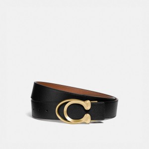 Black Coach Signature Buckle Belt 38 Mm Men Belts | SG_CH61500