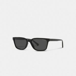 Black Coach Signature Workmark Square Men Sunglasses | SG_CH78675