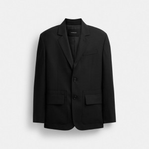 Black Coach Tailoring Men Jackets | SG_CH62666