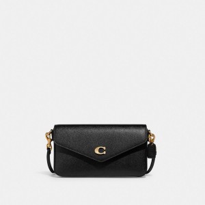 Black Coach Wyn Crossgrain Leather Women Crossbody Bags | SG_CH62684