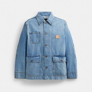 Blue Coach Denim Chore Men Jackets | SG_CH60058