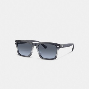 Blue Coach Keyhole Square Gradient Men Sunglasses | SG_CH20721