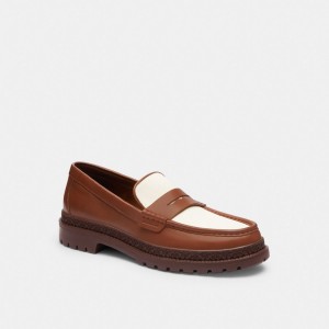 Brown Coach Cooper Men Loafers | SG_CH69050