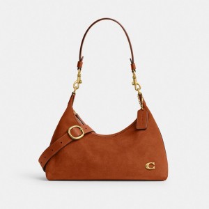 Brown Coach Juliet Brass Women Shoulder Bags | SG_CH77437