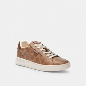 Brown Coach Lowline Luxe Low Top Tan Women Sneakers | SG_CH57279