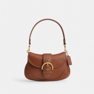 Brown Coach Soho In Regenerative Leather Brass Women Shoulder Bags | SG_CH68686