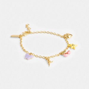 Gold Coach Cherry And Heart Charm Women Bracelets | SG_CH91051