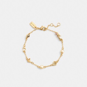 Gold Coach Garden Charms Women Bracelets | SG_CH30668