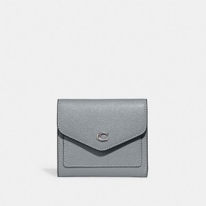 Grey Blue Coach Wyn Leather Women Small Wallets | SG_CH10641