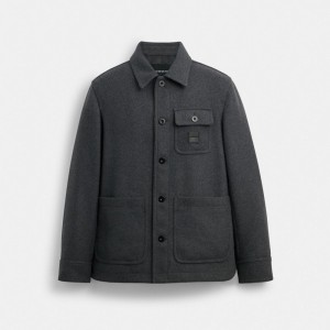 Grey Coach Shirt Men Jackets | SG_CH57505