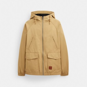 Khaki Coach Lightweight Parka Men Jackets | SG_CH66084