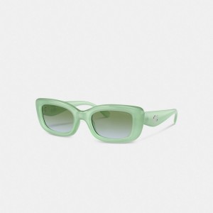 Mint Coach Pillow Tabby Narrow Rectangle Mint Women Sunglasses | SG_CH26926