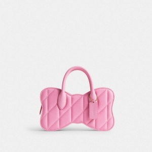 Pink Coach Bow With Quilting B4 Women Crossbody Bags | SG_CH24292