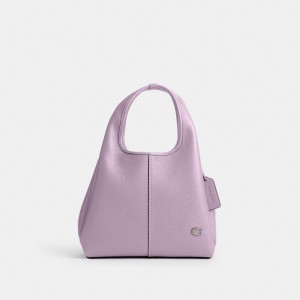 Purple Coach Lana Shoulder 23 Polished Pebble Leather Women Crossbody Bags | SG_CH78538