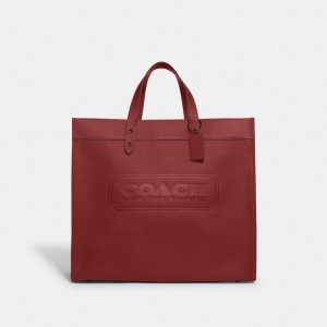 Red Coach Field 40 With Badge Men Tote Bag | SG_CH67776