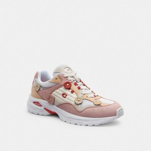 Rose Coach C301 With Tea Light Women Sneakers | SG_CH41172