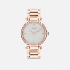 Rose Gold Coach Cary 34 Mm Women Watches | SG_CH34742