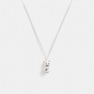 Silver Coach The Lil Nas X Drop Cat Pendant Women Necklace | SG_CH63446