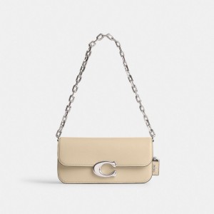 Silver / White Coach Idol 23 Women Shoulder Bags | SG_CH63757