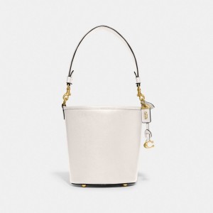 White Coach Dakota Bucket 16 Glovetanned Leather Women Shoulder Bags | SG_CH86779