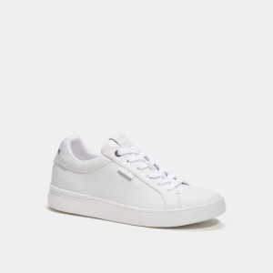 White Coach Lowline Low Top Optic Women Sneakers | SG_CH70457