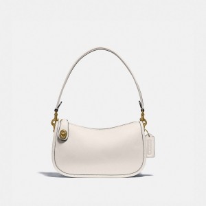 White Coach Swinger Smooth Leather Women Crossbody Bags | SG_CH93103