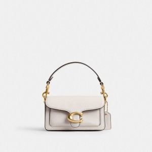 White Coach Tabby 12 Polished Pebble Leather Women Crossbody Bags | SG_CH61464