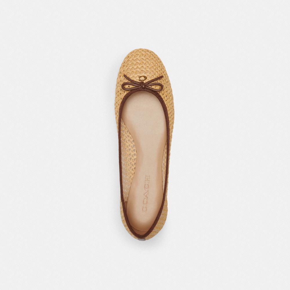 Beige Coach Abigail Flat Natural Women Loafers | SG_CH74158