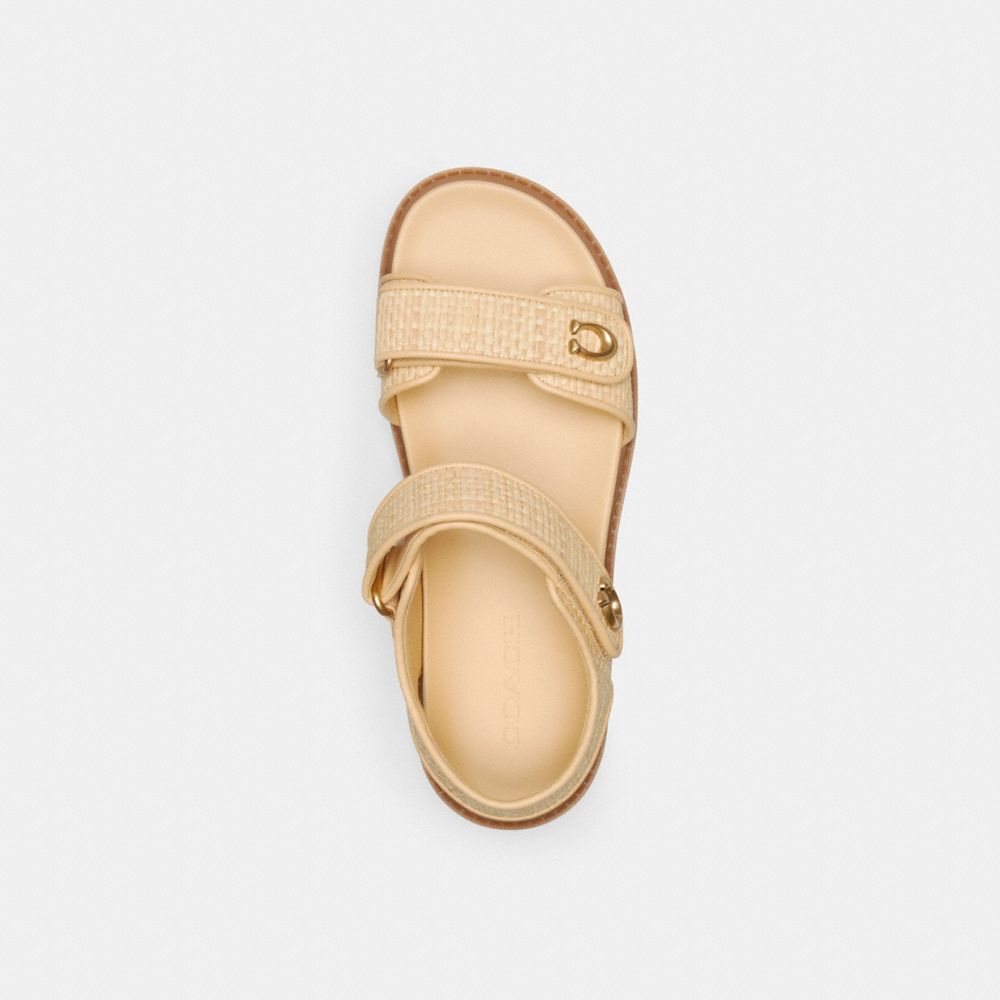 Beige Coach Brynn Natural Women Sandals | SG_CH14032