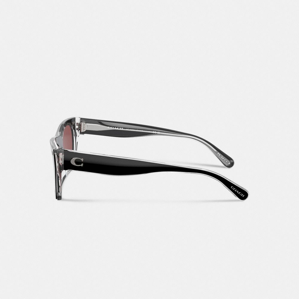 Black Coach Beveled Signature Square & Clear Women Sunglasses | SG_CH60925