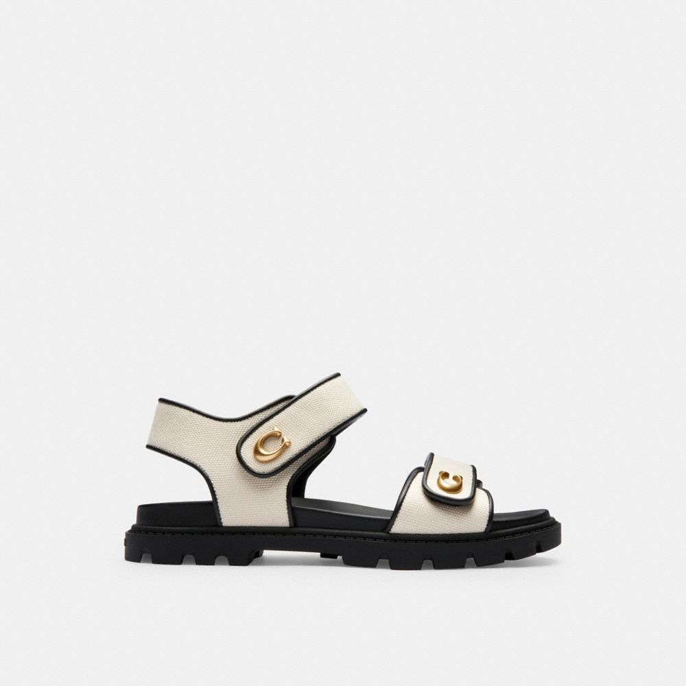 Black Coach Brynn Chalk Women Sandals | SG_CH86806