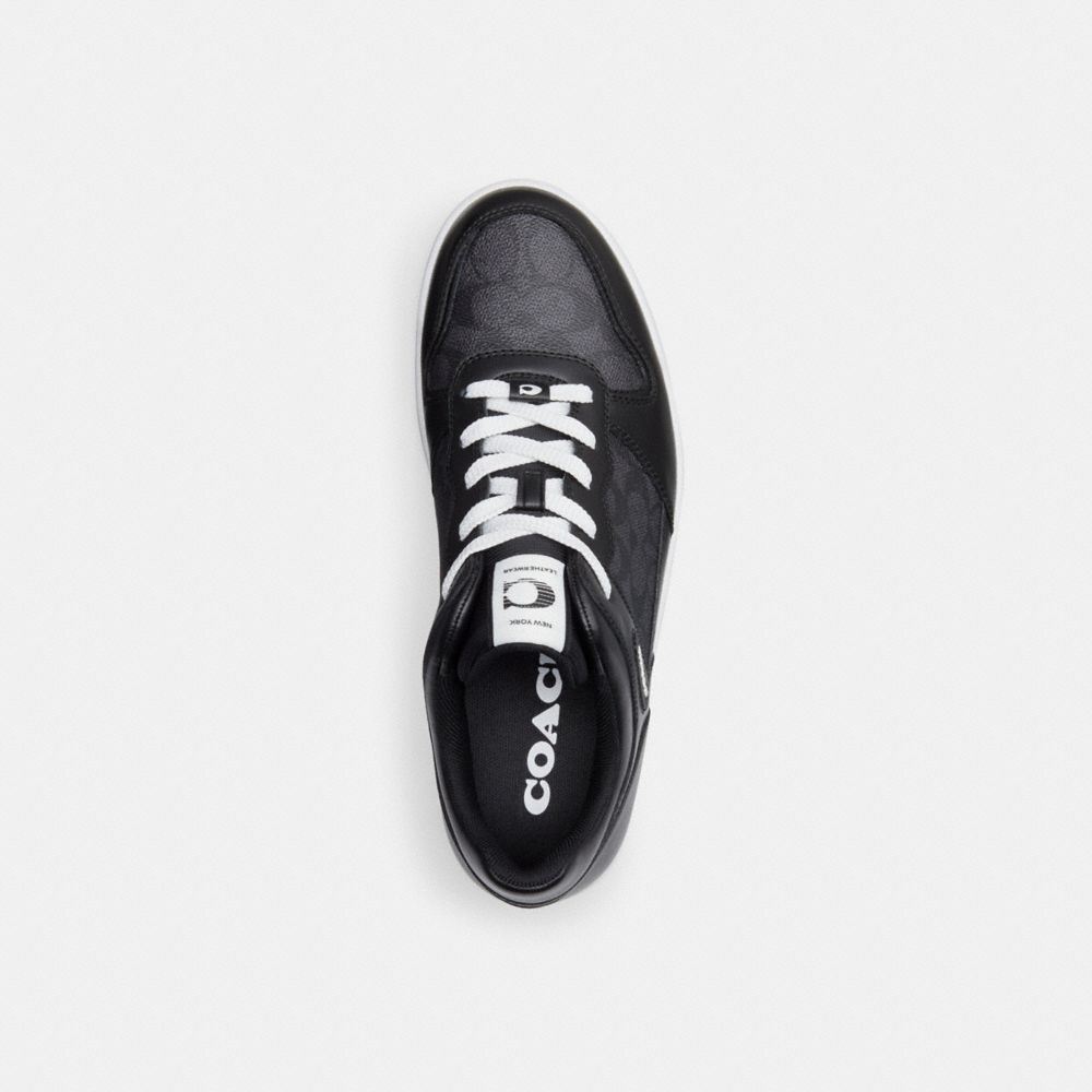 Black Coach C201 In Signature Men Sneakers | SG_CH58512