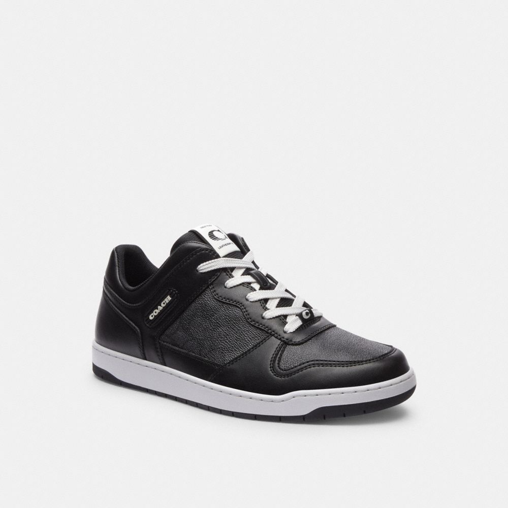 Black Coach C201 In Signature Men Sneakers | SG_CH58512