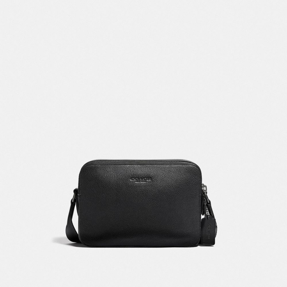 Black Coach Charter 24 Pebble Leather Men Crossbody Bags | SG_CH59702