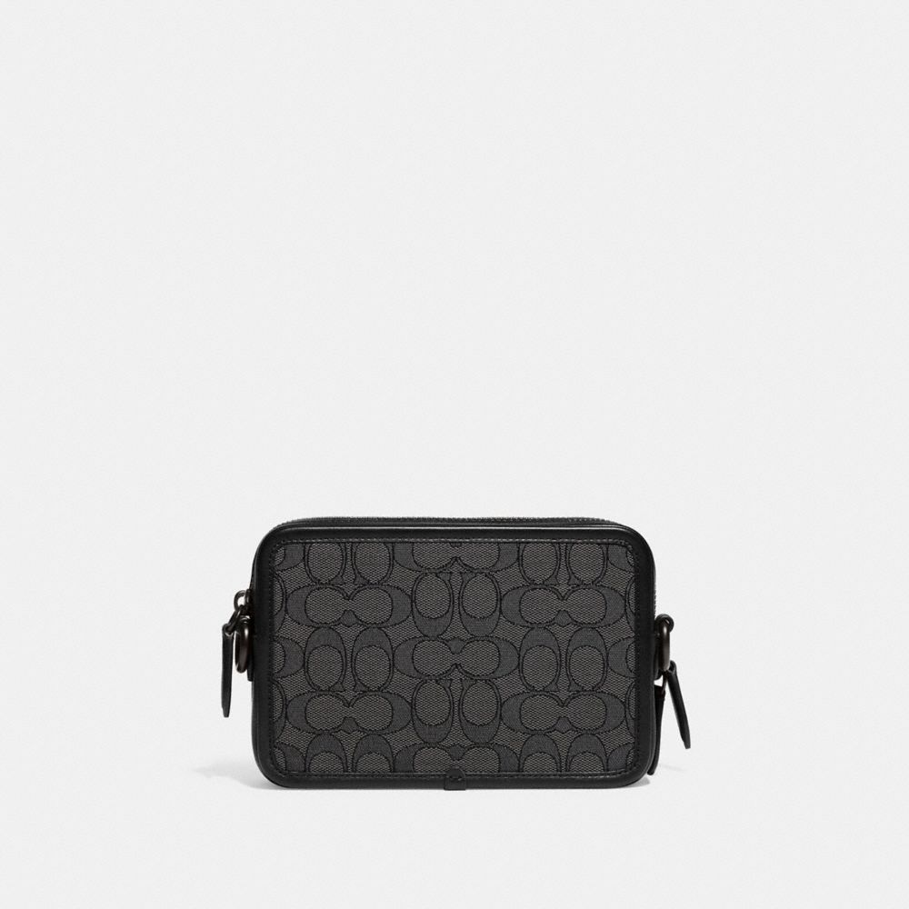 Black Coach Charter In Signature Jacquard Women Crossbody Bags | SG_CH89365