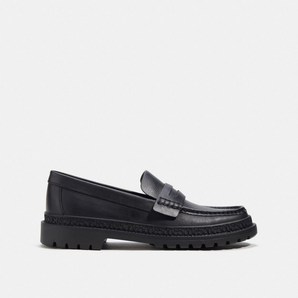 Black Coach Cooper Men Loafers | SG_CH19715