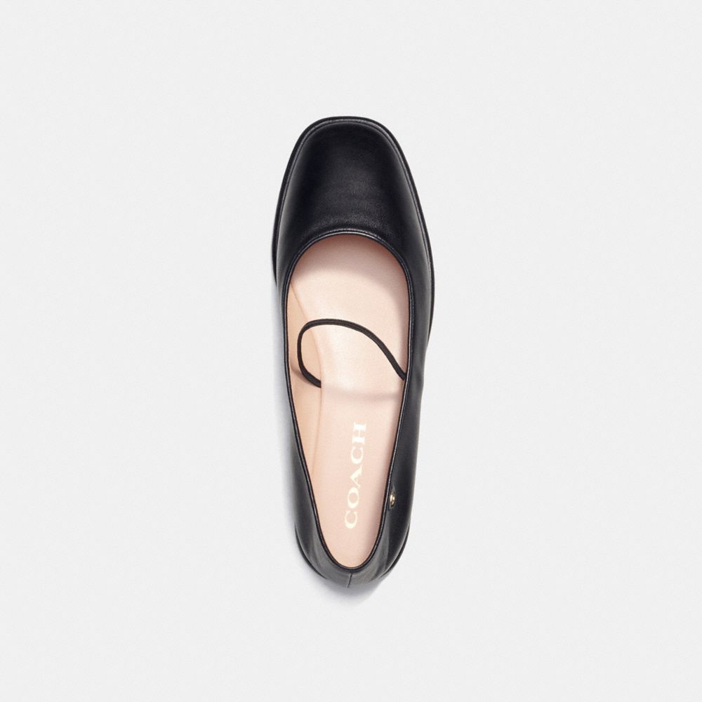 Black Coach Emilia Mary Jane Leather Women Loafers | SG_CH56146