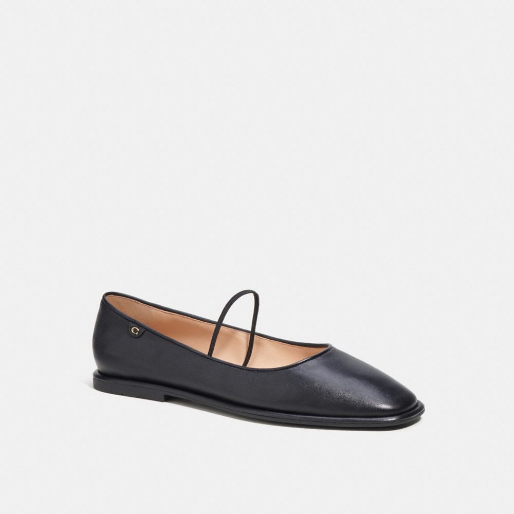 Black Coach Emilia Mary Jane Leather Women Loafers | SG_CH56146