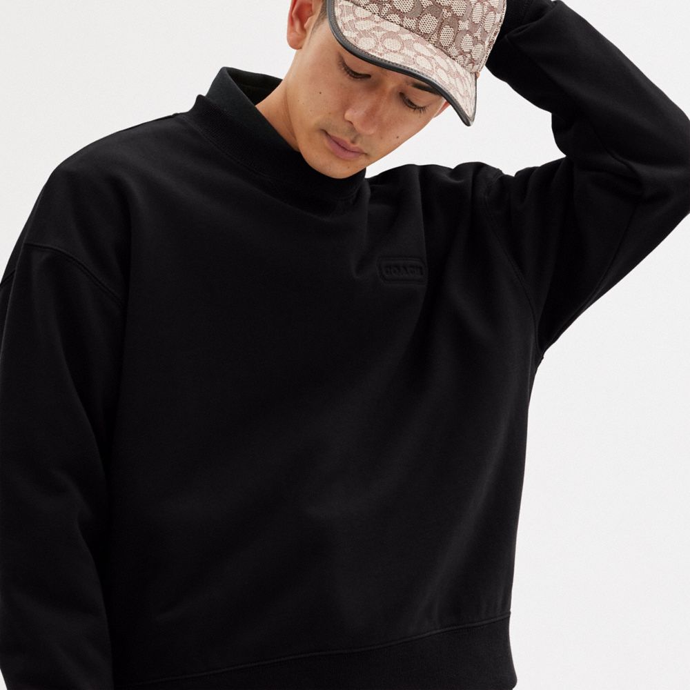 Black Coach Essential Crewneck Men T Shirts | SG_CH48318