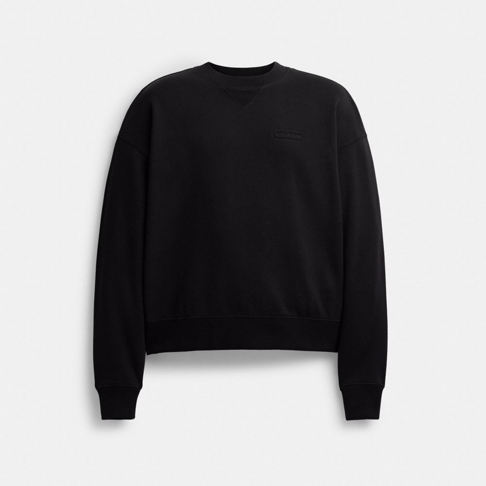 Black Coach Essential Crewneck Women Tops | SG_CH91465