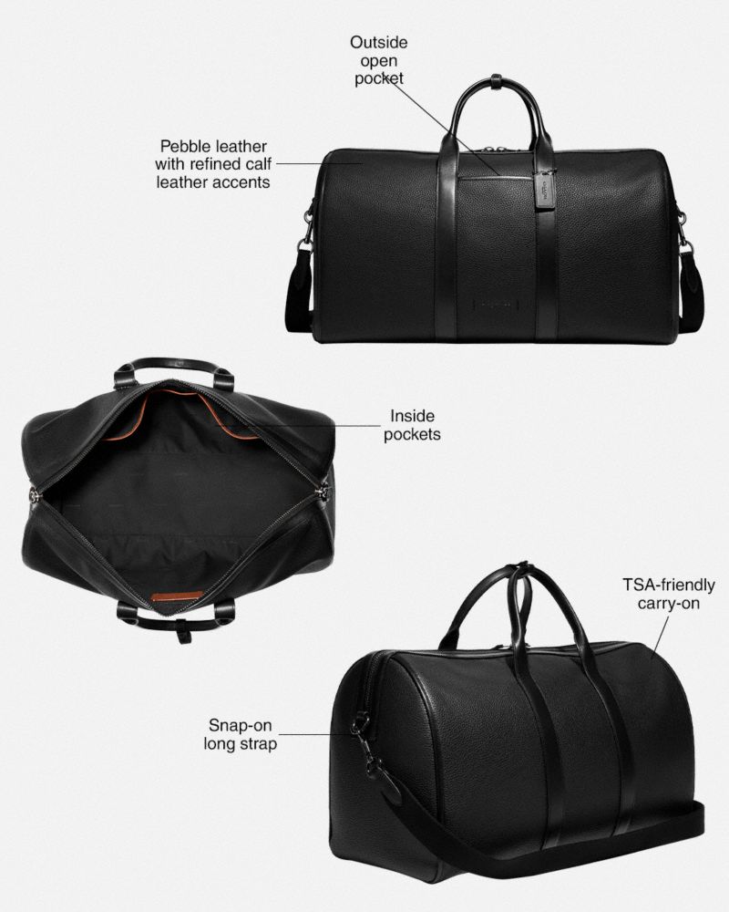 Black Coach Gotham Copper Men Duffle Bags | SG_CH48398