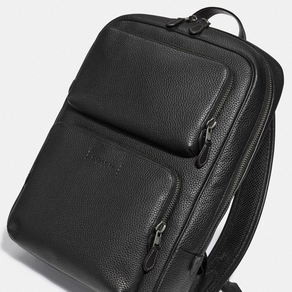 Black Coach Gotham Pebbled Leather Men Backpacks | SG_CH73388