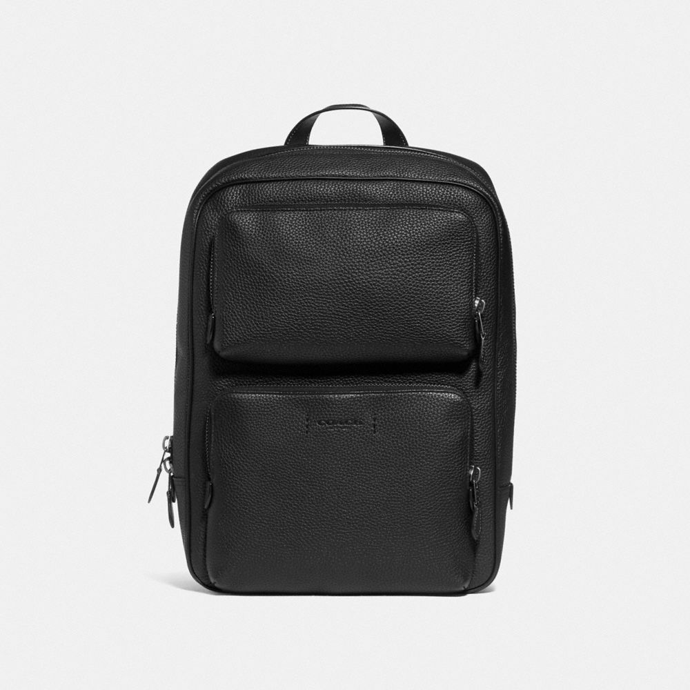 Black Coach Gotham Pebbled Leather Men Backpacks | SG_CH73388