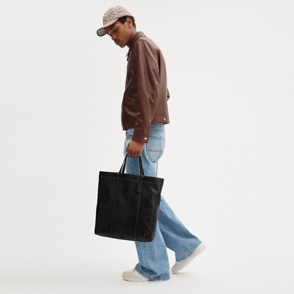 Black Coach Hall Men Tote Bag | SG_CH44398